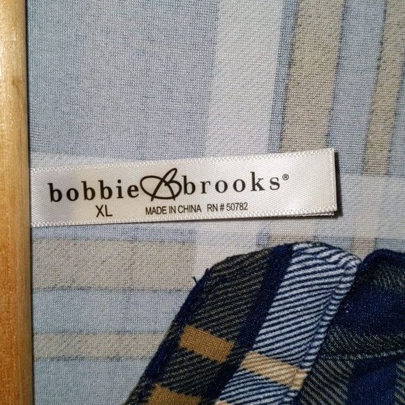 Bobbie Brooks Women's Size XL Plaid Print One Piece Lounge Dress Night Shirt - Picture 5 of 11